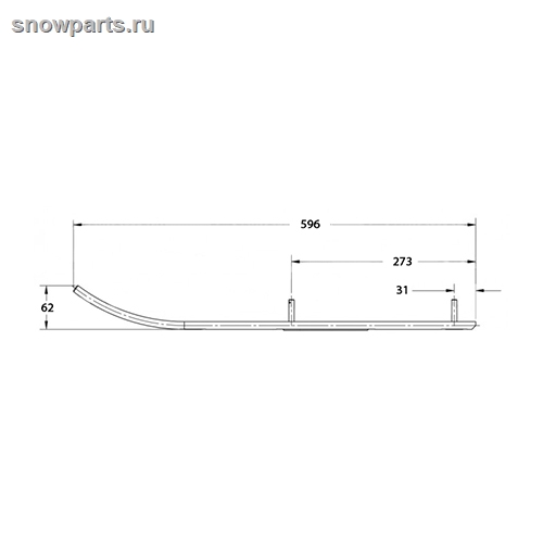 Коньки лыжи BRP Ski-doo Legend/ Formula A-04-0-4-440/ 505070424/ M534402/ 505070425